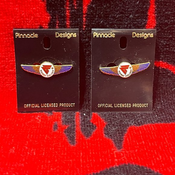Vintage Midway Airlines Pins. Lot of Two. - Picture 1 of 5